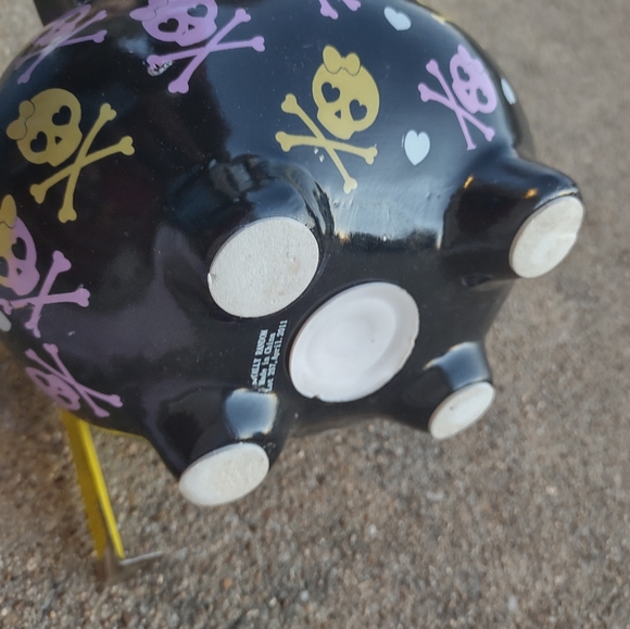 Skull crossbones  piggy bank vintage - Picture 8 of 11